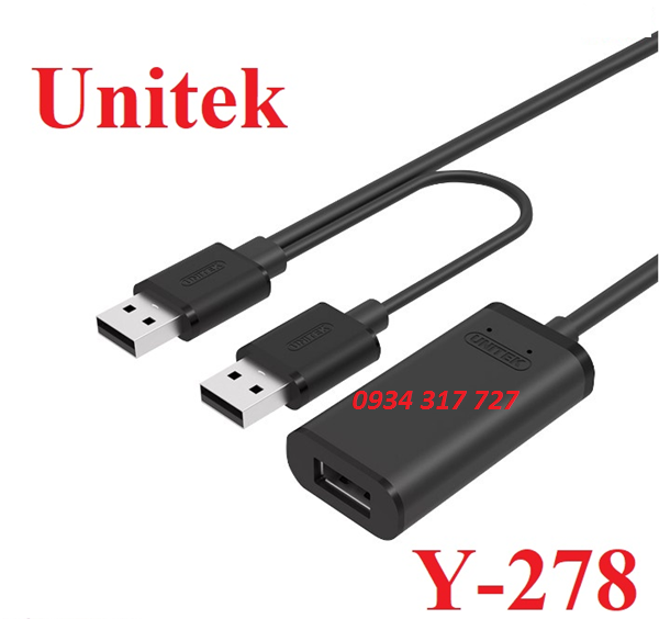 Cáp USB 2.0 10m Unitek Y278